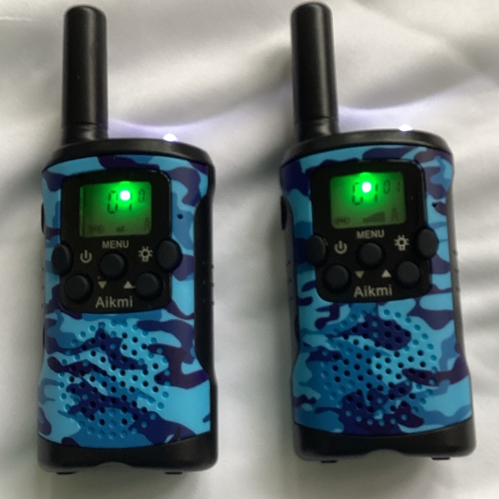 Camouflage Pouch and Blue Walkie Talkies - Picture 5 of 9
